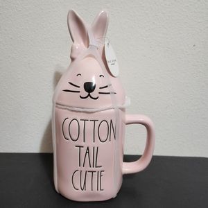 Rae Dunn Cotton Tail Cutie mug w/topper